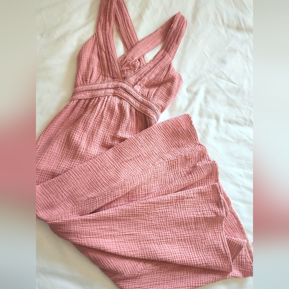Steve Madden Textured Pink Cotton Dress